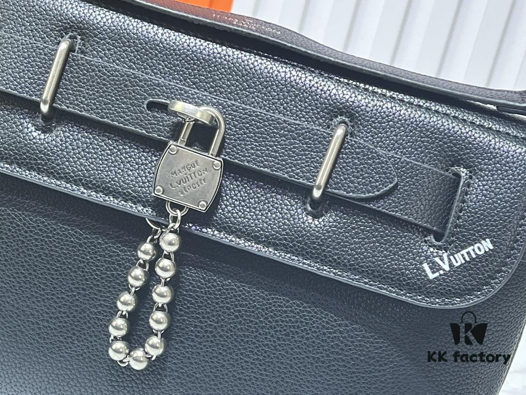 693064cc6e68136f4d9a4501 Upgraded M11607 Full Leather Black M11533 Monogram Gradient Steamer Crossbody Bag