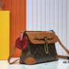 693064cf6e68136f4d9a4508 Upgraded M11607 Full Leather Black M11533 Monogram Gradient Steamer Crossbody Bag