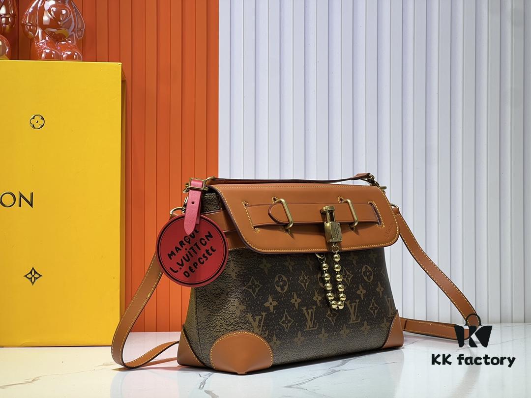 693064cf6e68136f4d9a4508 Upgraded M11607 Full Leather Black M11533 Monogram Gradient Steamer Crossbody Bag
