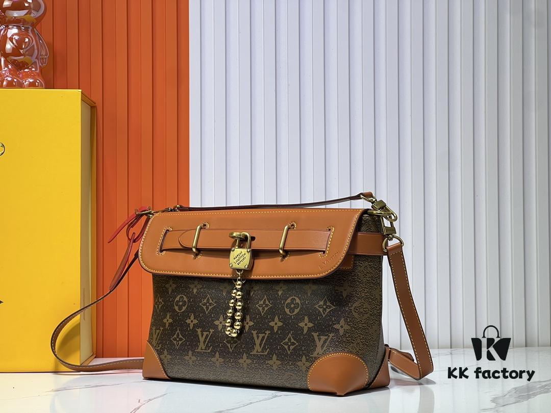 693064cf6e68136f4d9a4509 Upgraded M11607 Full Leather Black M11533 Monogram Gradient Steamer Crossbody Bag