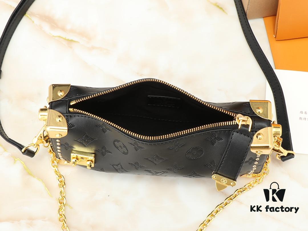 693064d66e68136f4d9a4519 Upgraded Original M46356 M46358 2025 Spring Runway Horizontal Mini Trunk LV Side Trunk Eileen Gu Box Bag