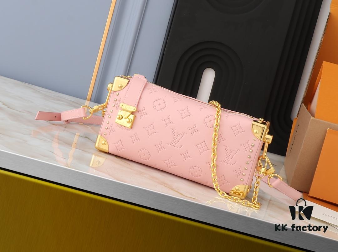 693064d76e68136f4d9a451c Upgraded Original M46356 M46358 2025 Spring Runway Style Horizontal Mini Trunk LV Side Trunk Eileen Gu Box Bag