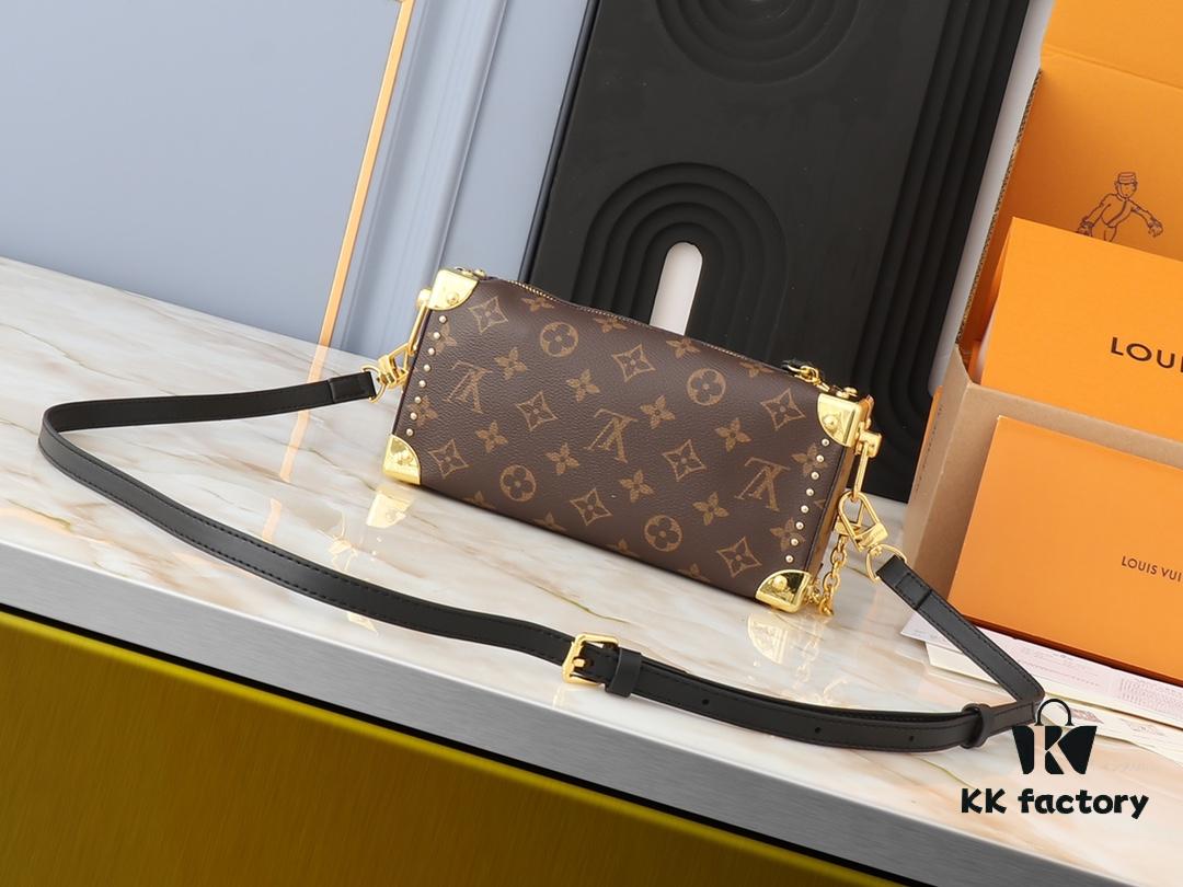 Upgraded Original M46356 M46358 2025 Spring Runway Style Horizontal Mini Trunk LV Side Trunk Eileen Gu Box Bag