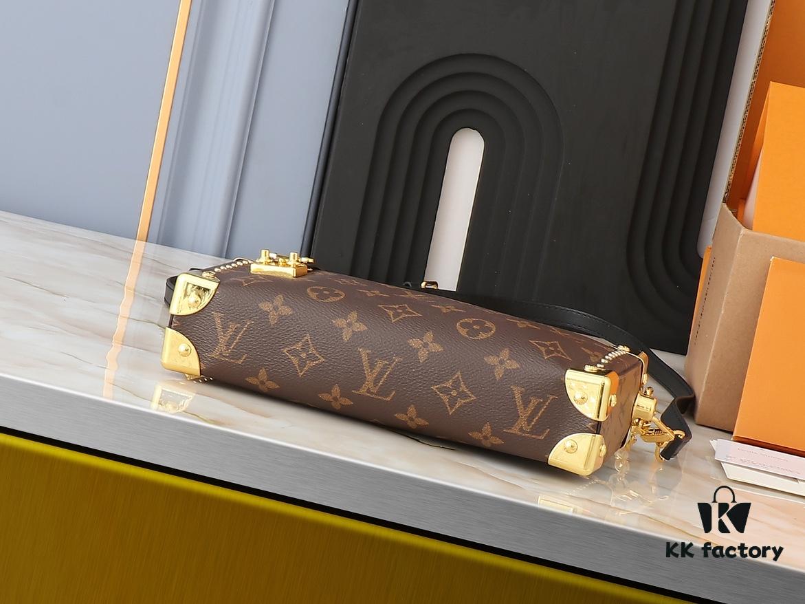 Upgraded Original M46356 M46358 2025 Spring Runway Style Horizontal Mini Trunk LV Side Trunk Eileen Gu Box Bag