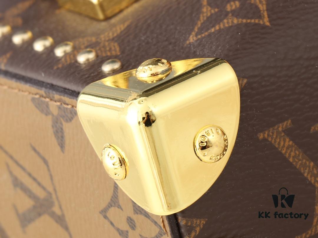 Upgraded Original M46356 M46358 2025 Spring Runway Style Horizontal Mini Trunk LV Side Trunk Eileen Gu Box Bag