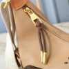 Upgraded Original M12697 Full Leather Khaki Monogram Bag, Floral Material, Classic Canvas with Wide Strap, Magnetic Double Pockets on Both Sides, Adjustable Wide Strap with Monogram Canvas, Infusing Practical Functionality into Avant-garde Design