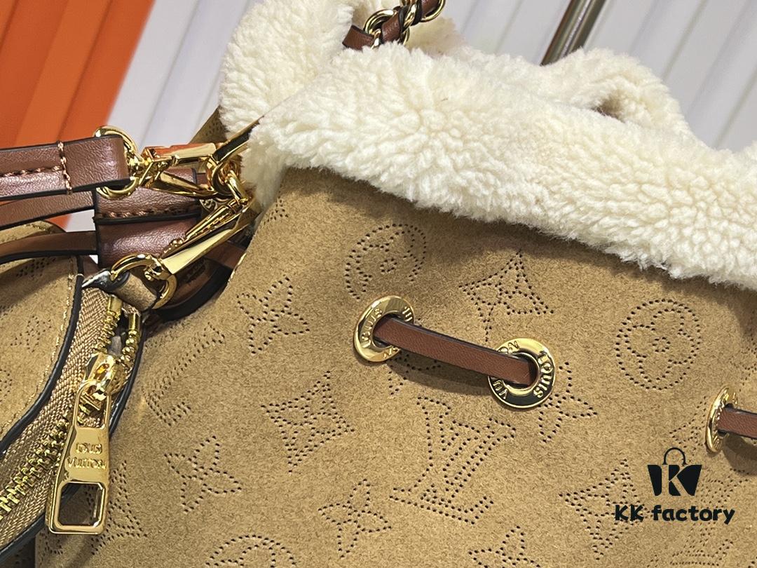 693065016e68136f4d9a4574 Upgraded M11839 (Suede Leather with Digital Perforation, Matched Pattern) Bella Handbag from LV Ski Collection