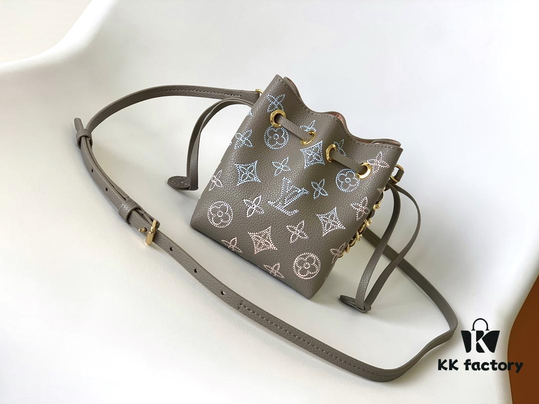 693065446e68136f4d9a45f7 Pico Bella Bucket Bag in Perforated Calfskin Leather