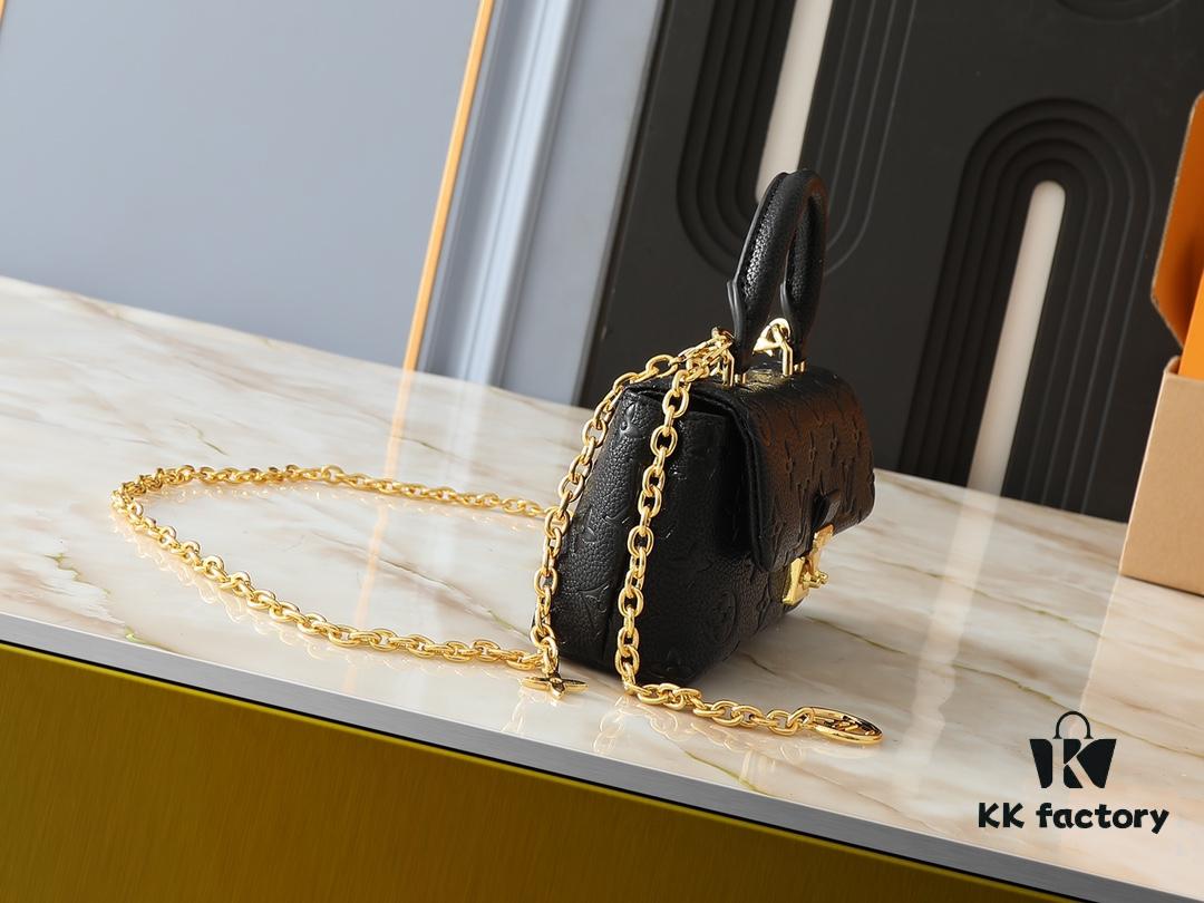 693065596e68136f4d9a4617 Upgraded Original M12145 White M12144 Black M12211 Blue This Nano Madeleine Bag Features a Miniature Version of the Madeleine Bag Crafted in Monogram Empreinte Leather with a Classic S-Lock Clasp and a Detachable Chain Accented with the LV Circle Logo Ideal for Carrying Daily Essentials and Can Be Handheld Worn on the Shoulder or Crossbody Dimensions: 12.5 x 6 x 21 cm (Height x Width x Length)