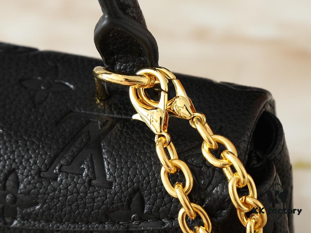 6930655d6e68136f4d9a4620 Upgraded Original M12145 White M12144 Black M12211 Blue This Nano Madeleine Bag Features a Miniature Version of the Madeleine Bag Crafted in Monogram Empreinte Leather with a Classic S-Lock Clasp and a Detachable Chain Accented with the LV Circle Logo Ideal for Carrying Daily Essentials and Can Be Handheld Worn on the Shoulder or Crossbody Dimensions: 12.5 x 6 x 21 cm (Height x Width x Length)