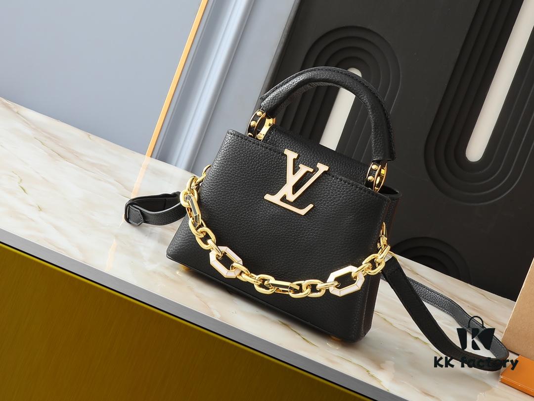 6930657d6e68136f4d9a4669 Upgraded Original M24683 M25232 M24684 M25211 This Capucines Mini Bag Crafted from Vibrant Taurillon Leather