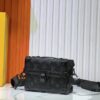 Soul Trunk Bag in Black and Multicolor Grain Leather