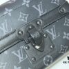 Soul Trunk Bag in Black and Multicolor Grain Leather