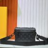 Soul Trunk Bag in Black and Multicolor Grain Leather
