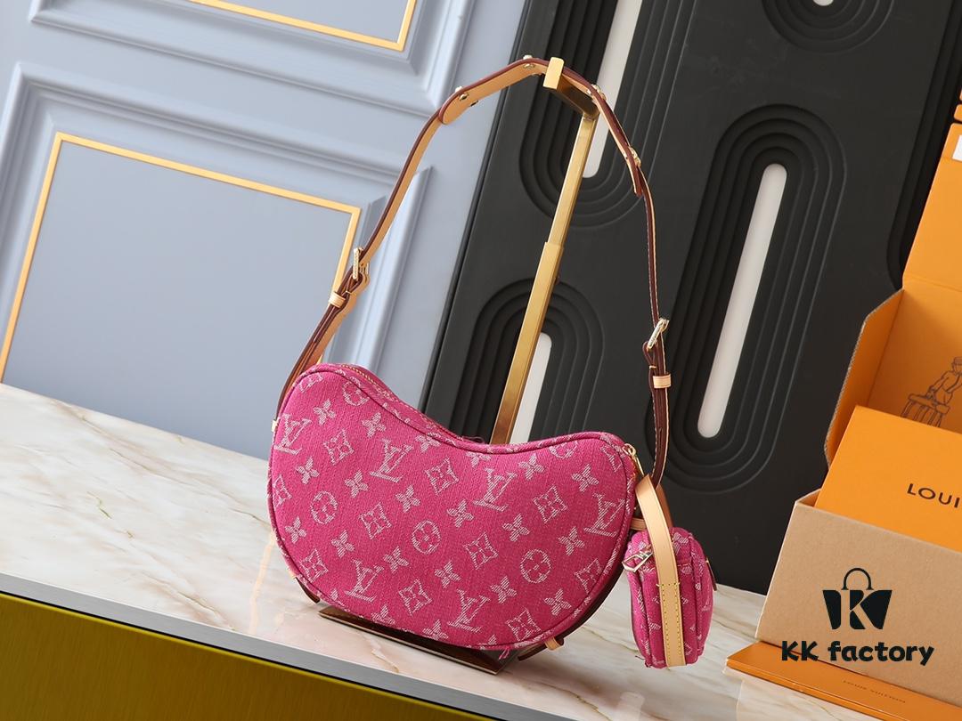 693065cf6e68136f4d9a470b Upgraded Original M46856 Denim M46828 Monogram LV 2024 New Arrival LV Monogram Horn Shoulder Strap Adjustable Pea Bag with Extra Pendant Mini Waist Pouch and Enhanced Design