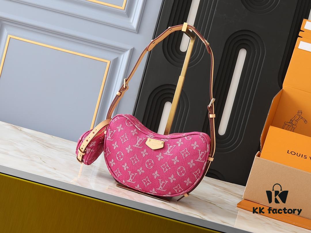 693065cf6e68136f4d9a470c Upgraded Original M46856 Denim M46828 Monogram LV 2024 New Arrival LV Monogram Horn Shoulder Strap Adjustable Pea Bag with Extra Pendant Mini Waist Pouch and Enhanced Design