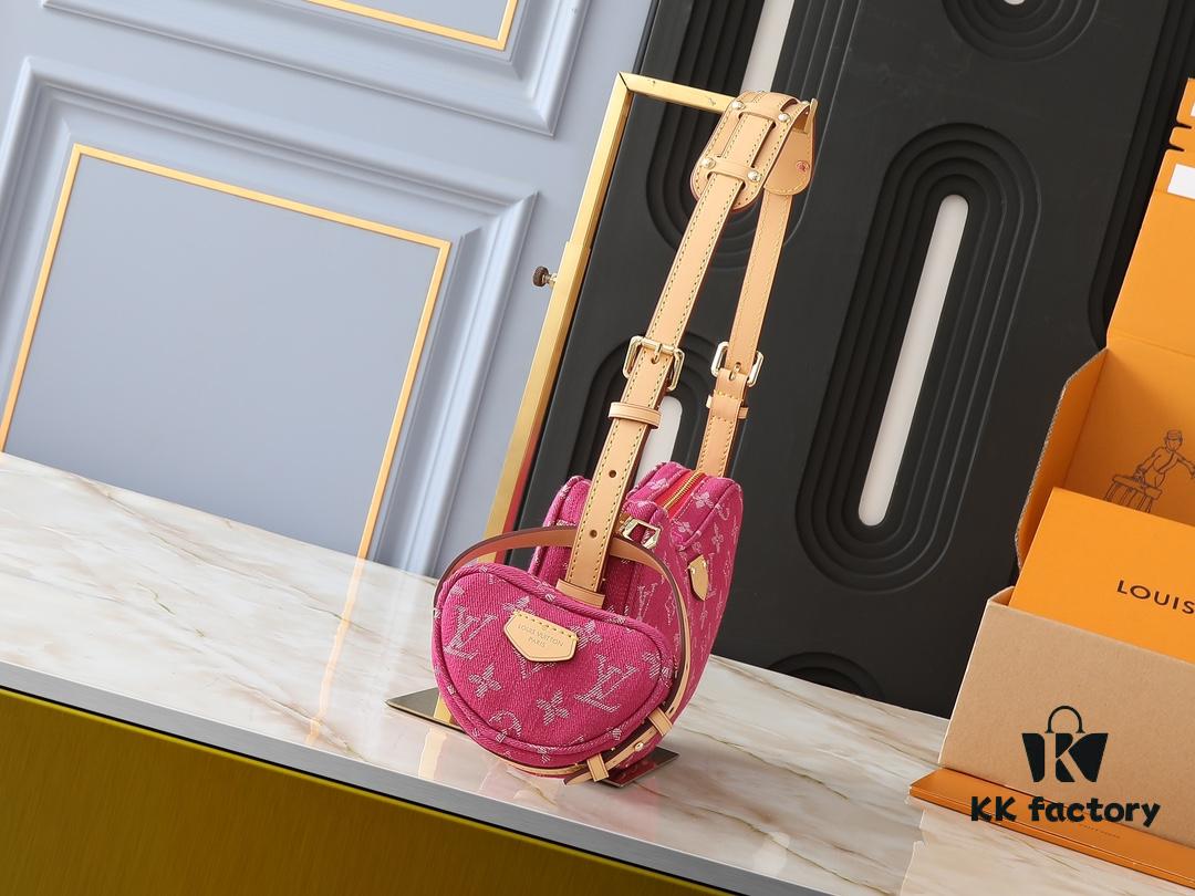 693065cf6e68136f4d9a470d Upgraded Original M46856 Denim M46828 Monogram LV 2024 New Arrival LV Monogram Horn Shoulder Strap Adjustable Pea Bag with Extra Pendant Mini Waist Pouch and Enhanced Design