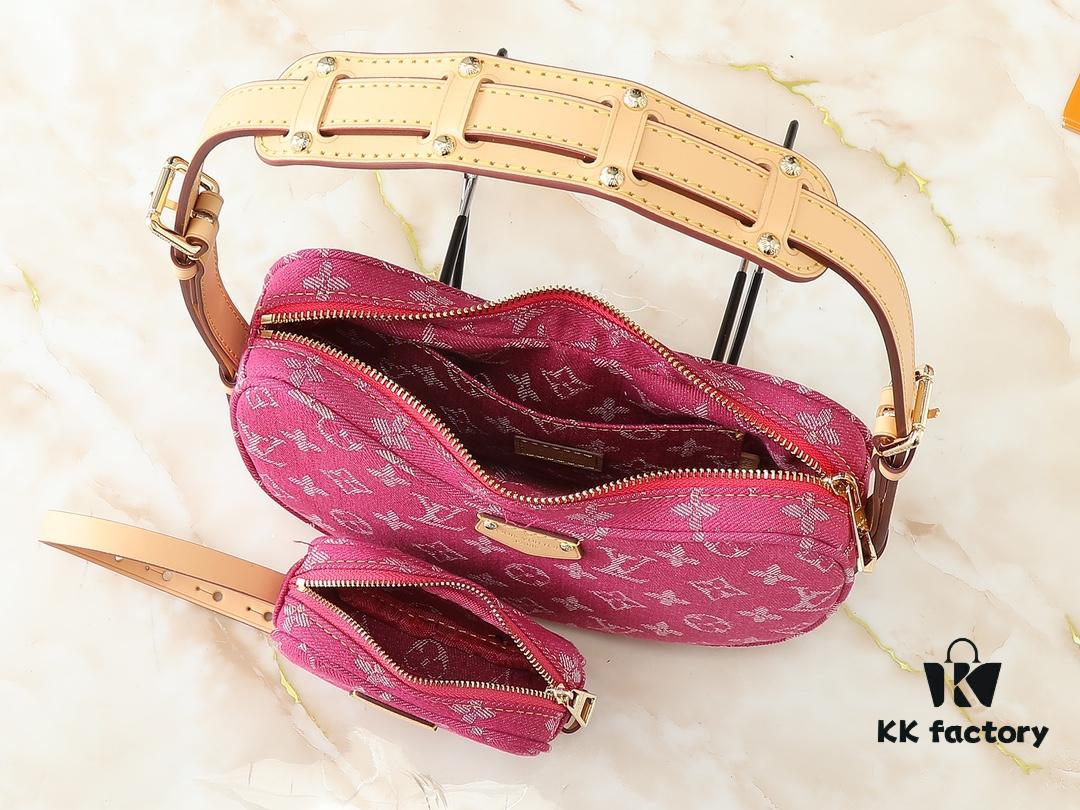 693065d26e68136f4d9a4712 Upgraded Original M46856 Denim M46828 Monogram LV 2024 New Arrival LV Monogram Horn Shoulder Strap Adjustable Pea Bag with Extra Pendant Mini Waist Pouch and Enhanced Design