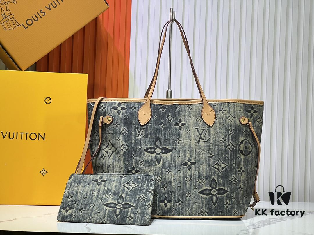 6930664b6e68136f4d9a480c M45865 M40995 This Neverfull Medium Bag is crafted from Monogram Tiles canvas in a tote silhouette, accented with leather trim outlining the top and handles. The central LV Circle signature complements the watercolor-effect Monogram pattern, while the printed zip pouch can be removed for separate use.