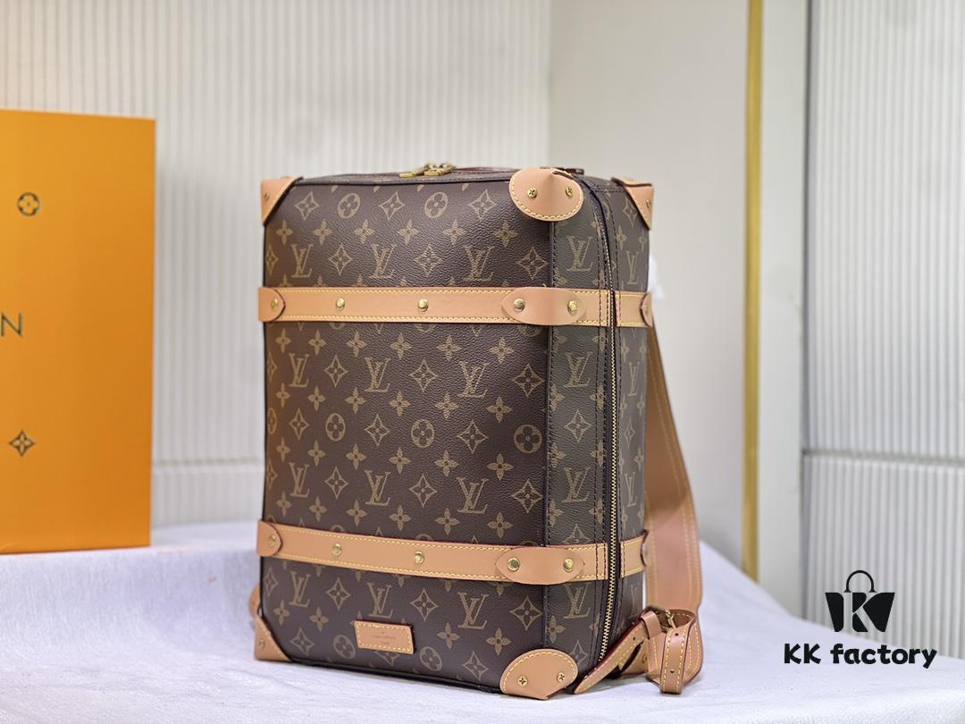 693066536e68136f4d9a481d Upgraded Version Retro Trunk Bag 44752, Old Flower, Black Flower, Black Check, LV Classic Refined Trunk Bag