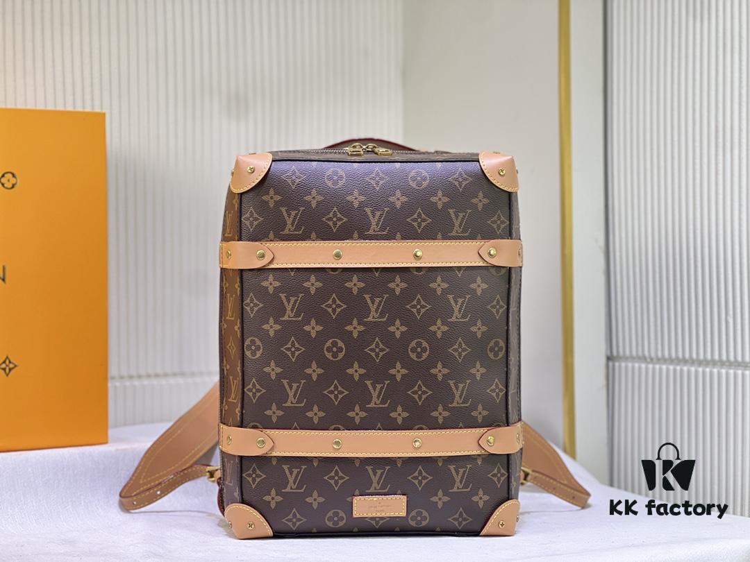 693066546e68136f4d9a481e Upgraded Version Retro Trunk Bag 44752, Old Flower, Black Flower, Black Check, LV Classic Refined Trunk Bag