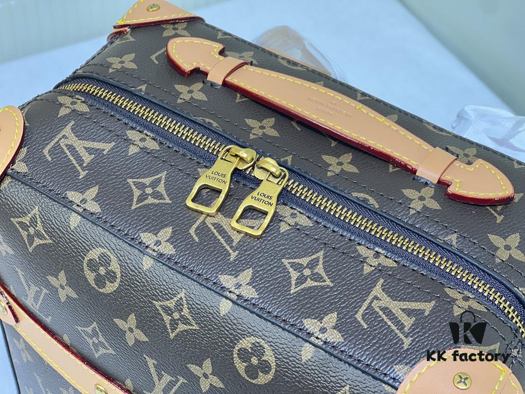693066546e68136f4d9a481f Upgraded Version Retro Trunk Bag 44752, Old Flower, Black Flower, Black Check, LV Classic Refined Trunk Bag