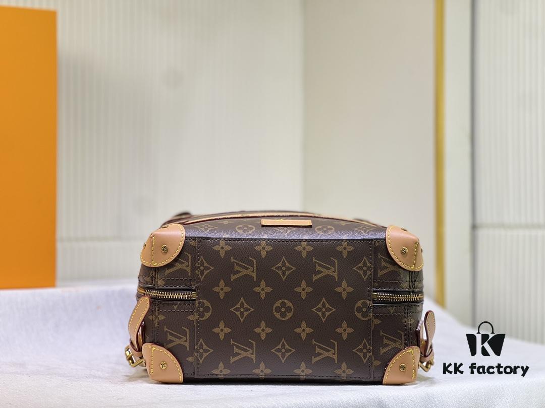 693066556e68136f4d9a4821 Upgraded Version Retro Trunk Bag 44752, Old Flower, Black Flower, Black Check, LV Classic Refined Trunk Bag