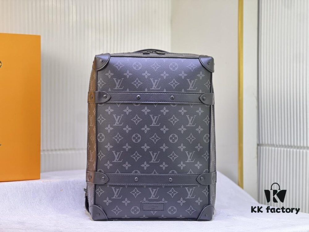 Upgraded Vintage Trunk Bag 44752, Old Flower, Black Flower, Black Check, Classic LV Trunk Bag