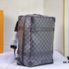 6930665d6e68136f4d9a4830 Upgraded Version Vintage Trunk Bag 44752 LV Classic Monogram Pattern in Old Gold, Black Flower, Black Check Design