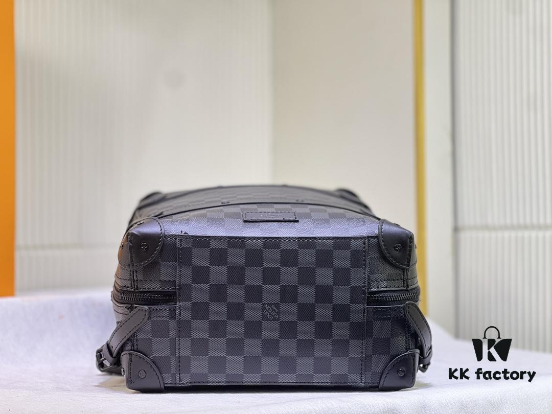 6930665e6e68136f4d9a4832 Upgraded Version Vintage Trunk Bag 44752 LV Classic Monogram Pattern in Old Gold, Black Flower, Black Check Design