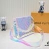 Exclusive Real Shot - Upgraded Version‼️ Transparent Colorful Most Beautiful LV [Rose] Official Website Colorful Toiletry Bag 67692 Silver Size W25 H20 D5 Super Hot New Arrival LV Original Order Matching Pattern Quality🌵 Classic Monogram Clutch Toiletry Bag