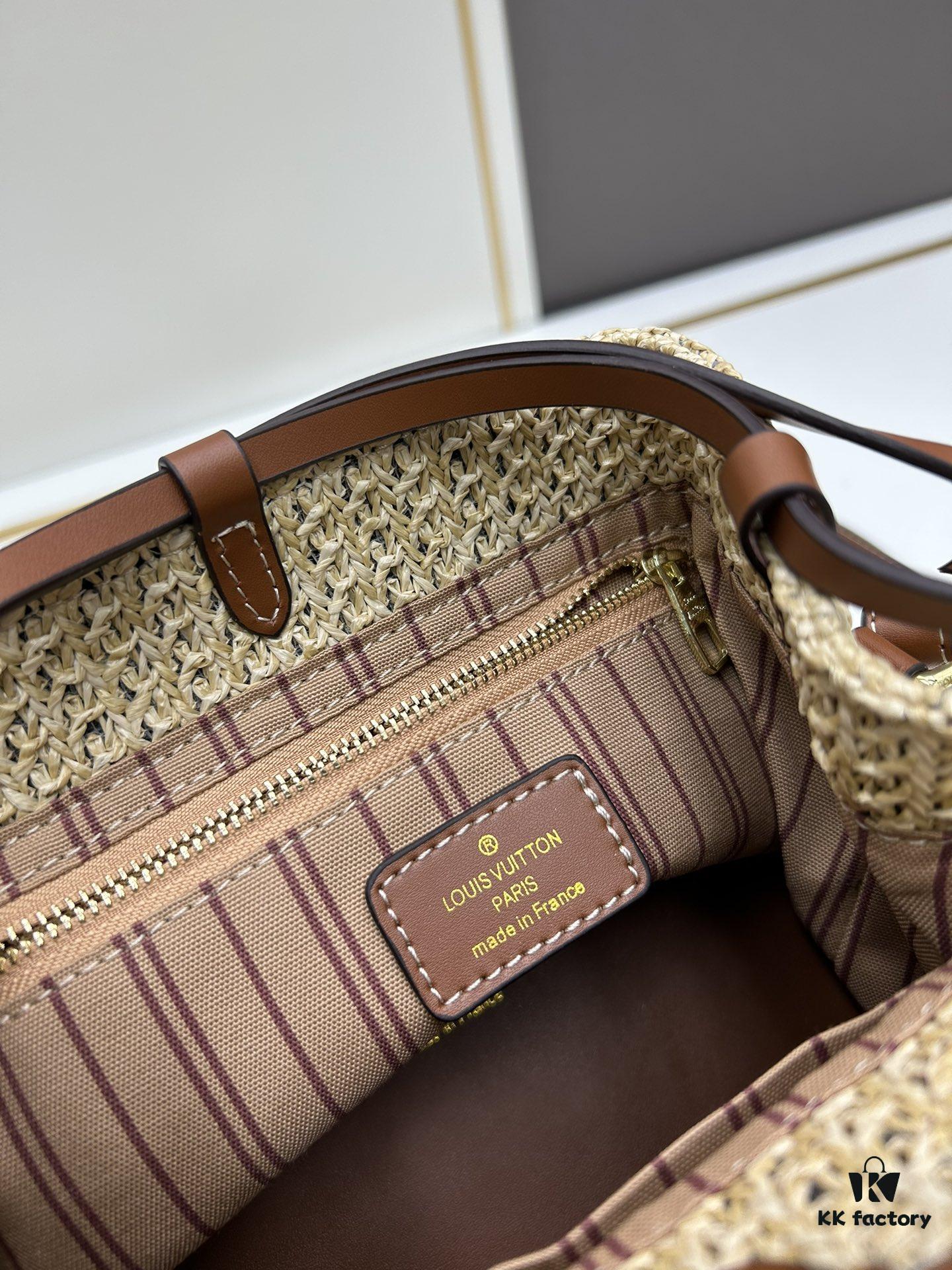 693066746e68136f4d9a485d New Small LV NOE PURSE Bucket Bag in Raffia Leather