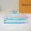 Exclusive Real Shot - Upgraded Version‼️ Transparent Colorful Most Beautiful LV [Rose] Official Website Colorful Toiletry Bag 67692 Silver Size W25 H20 D5 Super Hot New Arrival LV Original Order Matching Pattern Quality🌵 Classic Monogram Clutch Toiletry Bag