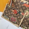 693066986e68136f4d9a48a6 M45865 M40995 This Neverfull Medium Handbag is crafted from Monogram Tiles canvas in a tote silhouette, accented with leather trim that defines the top and handles. The central LV Circle signature pairs playfully with the watercolor-effect Monogram pattern, while the printed zip pouch can be removed for separate use.