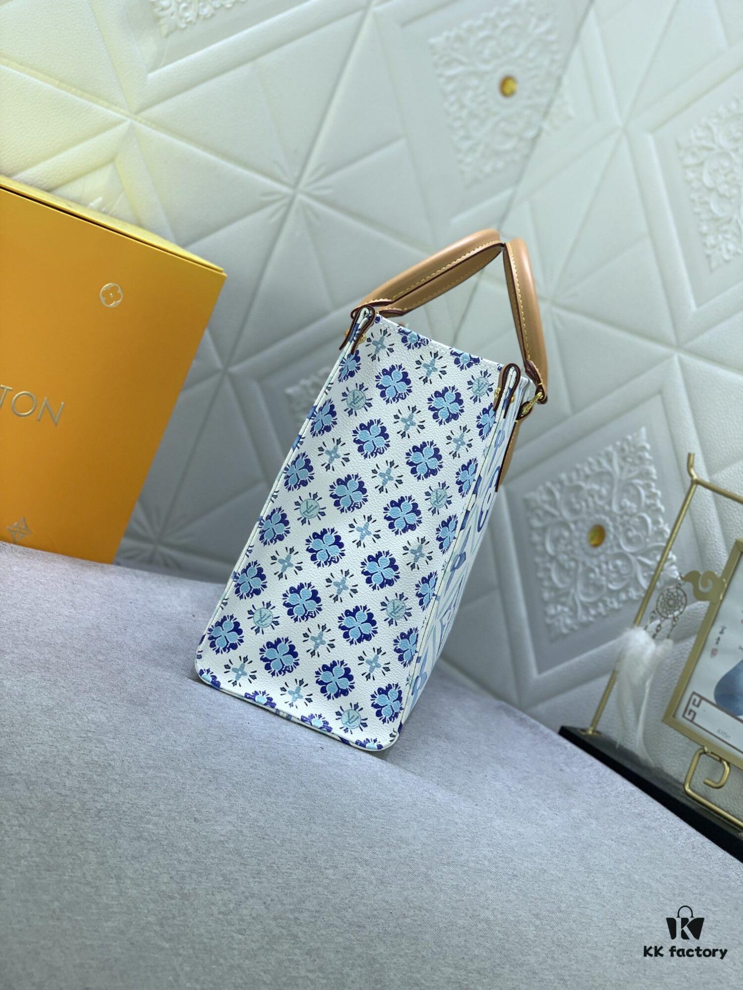 693066bb6e68136f4d9a48de Upgraded Original M11262 M45495 M44571 OnTheGo Medium Tote Bag in Monogram Tiles Canvas with Watercolor Effect
