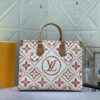 693066bd6e68136f4d9a48e3 Upgraded Original M11262 M45495 M44571 OnTheGo Medium Tote Bag in Monogram Tiles Canvas with Watercolor Monogram Pattern