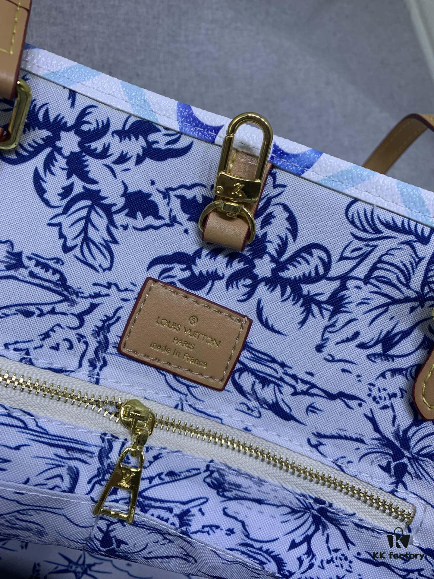 693066be6e68136f4d9a48e5 Upgraded Original M11262 M45495 M44571 OnTheGo Medium Tote Bag in Monogram Tiles Canvas with Watercolor Effect