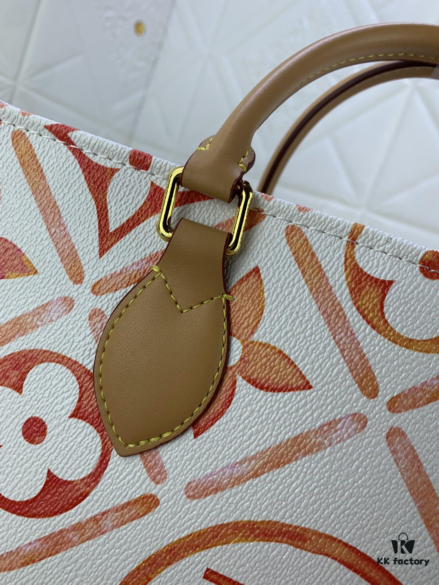 693066c16e68136f4d9a48e7 Upgraded Original M11262 M45495 M44571 OnTheGo Medium Tote Bag in Monogram Tiles Canvas with Watercolor Monogram Pattern