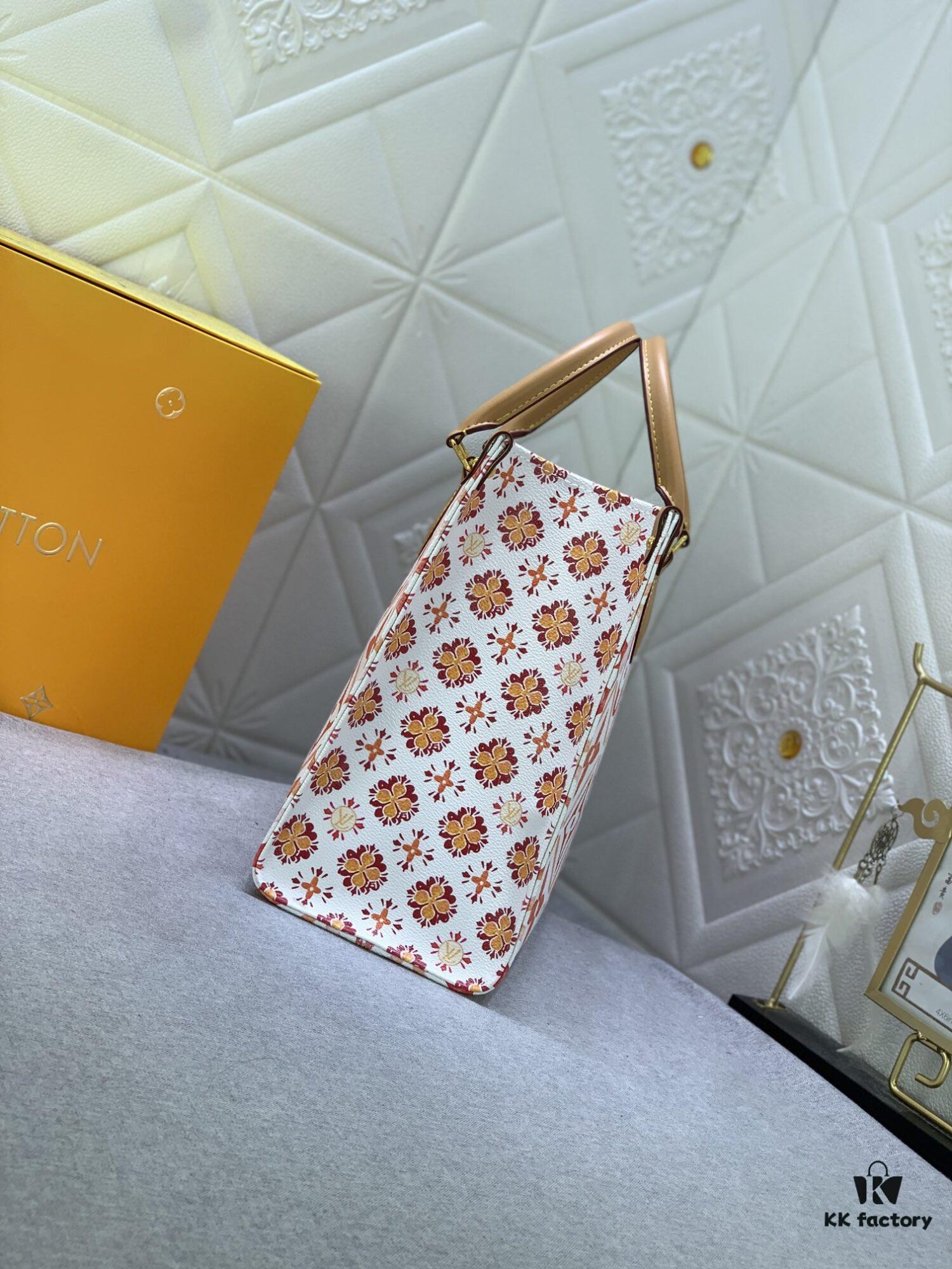 693066c16e68136f4d9a48e8 Upgraded Original M11262 M45495 M44571 OnTheGo Medium Tote Bag in Monogram Tiles Canvas with Watercolor Monogram Pattern