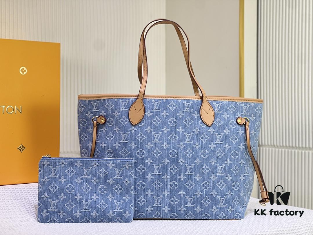 693066cd6e68136f4d9a48fd NEVERFULL Medium Handbag M45684 M45686 M40995 Denim Tote MM