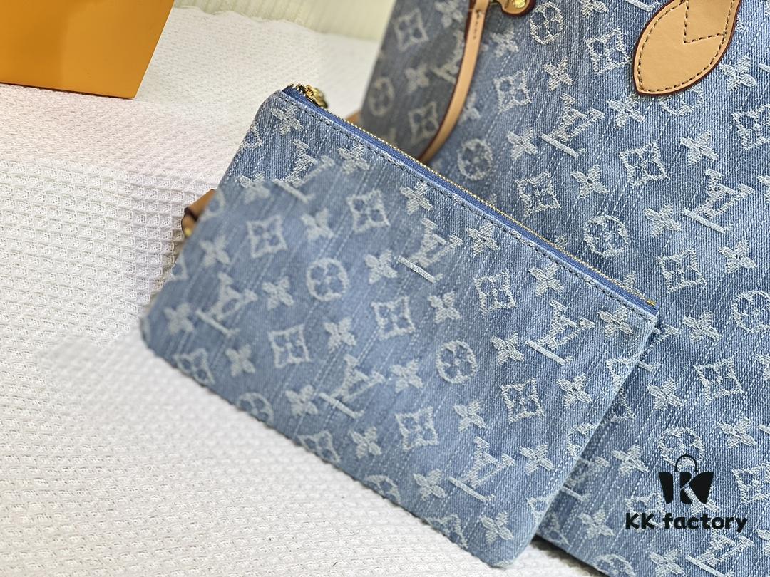 693066d16e68136f4d9a4904 NEVERFULL Medium Handbag M45684 M45686 M40995 Denim Tote MM