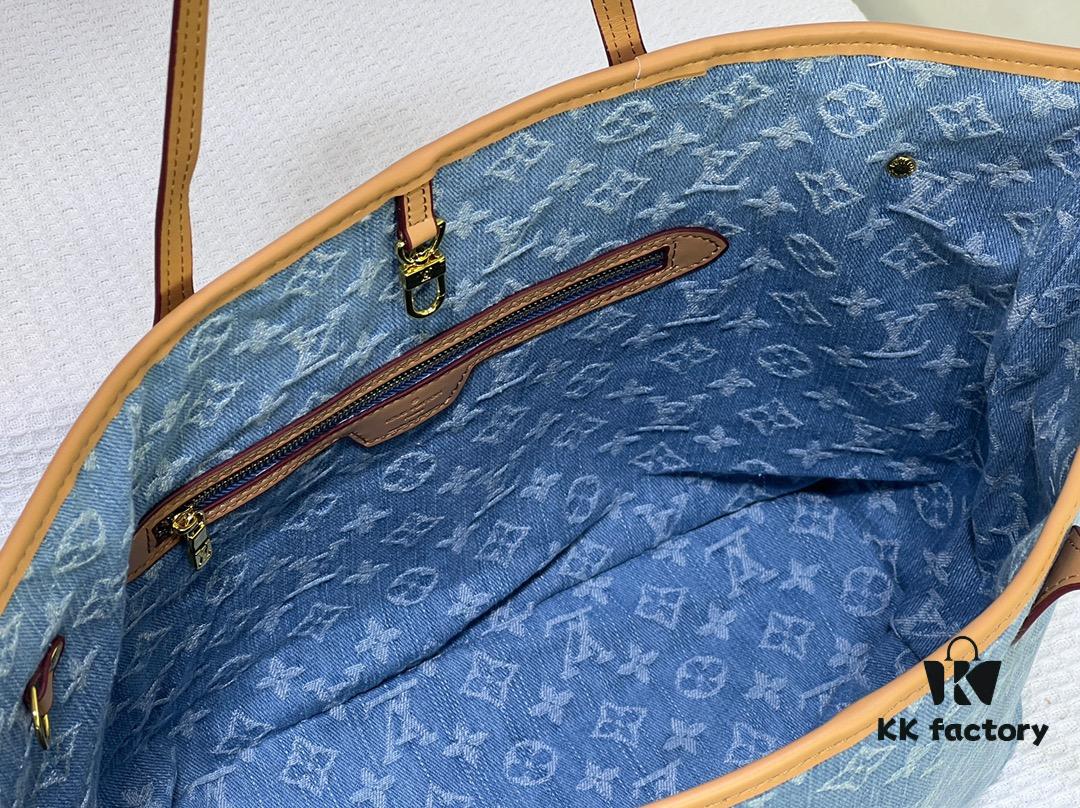 693066d26e68136f4d9a4906 NEVERFULL Medium Handbag M45684 M45686 M40995 Denim Tote MM