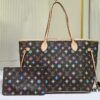 693066ec6e68136f4d9a4932 Monogram Tote MM Handbag with Monochrome Stripes and LVs on Pink Background