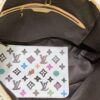 693066ee6e68136f4d9a4937 M45684 M45685 M40995 Tote MM Handbag with Monochrome Stripes in Cream and LVs on Pink Background