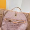 693066fb6e68136f4d9a494b M45684 M45685 M40995 Tote MM Handbag with Monogram Stripe in Cream and Pink Background