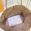 693066fe6e68136f4d9a4950 M45684 M45685 M40995 Tote MM Handbag with Monogram Stripe in Cream and Pink Background