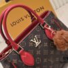 Exclusive Real Shot - Upgraded Version ‼️ LV Monogram with Leather Trim Handheld, Shoulder & Crossbody Bag Model 58188 with Long Strap, 2022 New Fashion Women's Bag, Monogram Genuine Leather Strap Tote with Large Capacity [Strong], Size 33-22-16cm