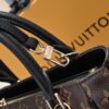 Exclusive Real Shot - Upgraded Version ‼️ LV Monogram with Leather Trim Handheld, Shoulder & Crossbody Bag Model 58188 with Long Strap, 2022 New Fashion Women's Bag, Monogram Genuine Leather Strap Tote, Large Capacity [Strong], Size 33-22-16cm