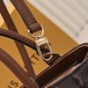 Exclusive Real Shot - Upgraded Version ‼️ LV Monogram with Leather Trim Tote Shoulder Crossbody Bag Model 58188, Includes Long Strap, 2022 New Fashion Women's Bag, Monogram Pattern with Genuine Leather Strap, Large Capacity [Strong], Size 33-22-16cm