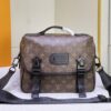 6930676e6e68136f4d9a4a0f M46972 Vintage Flower, Black Flower LV Trail Messenger Bag